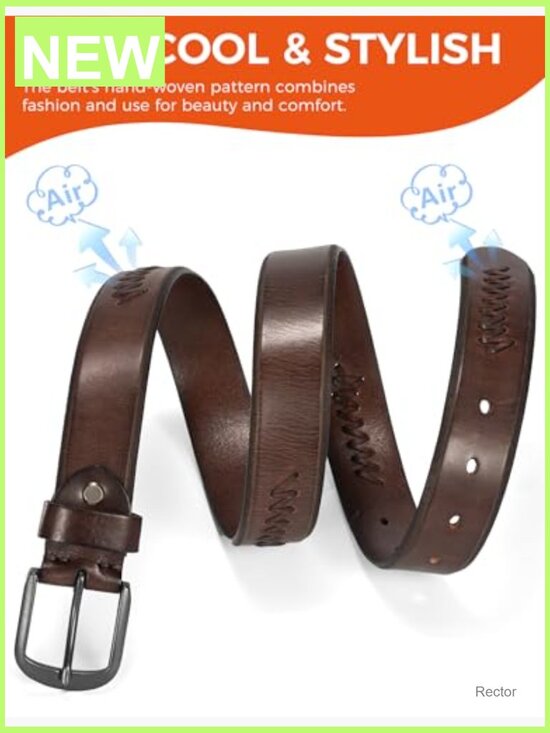 Women\'s Casual Leather Belt with Metal Buckle 1.3\
